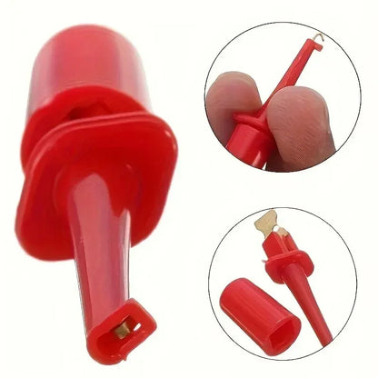 Mini Test Hook Clip Probe - Small Electronic IC Grabber with Round Crocodile Clip for Circuit Testing