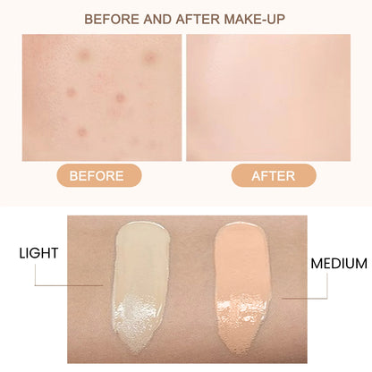 Waterproof CC Cream Foundation SPF 50 – Moisturizing Brightening Concealer with Oil Control, Sun Protection Makeup (1/2/3pcs)