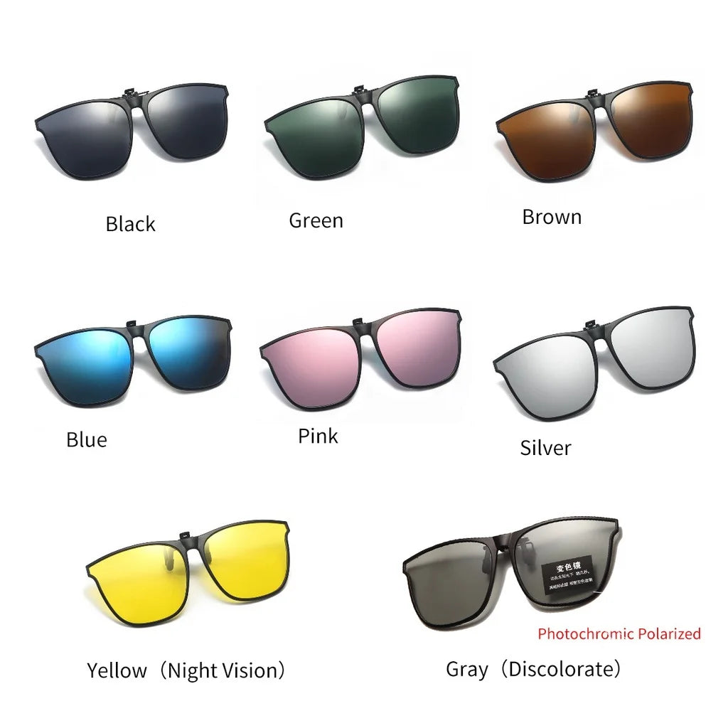 Polarized Clip-On Myopia Glasses – Night Vision Driving Goggles UV Resistant Outdoor Sunglasses