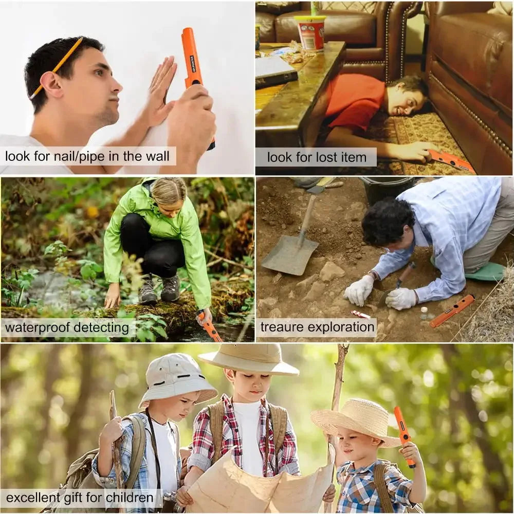 Handheld Underground Metal Detector - High Sensitivity Waterproof GP Pointer with Positioning Rod