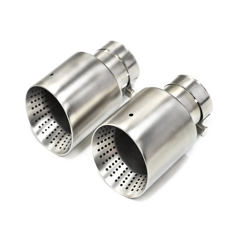 Matte Stainless Steel Car Exhaust Tip — Universal 60-63mm Muffler Nozzle for VW GTI MK7 Golf7