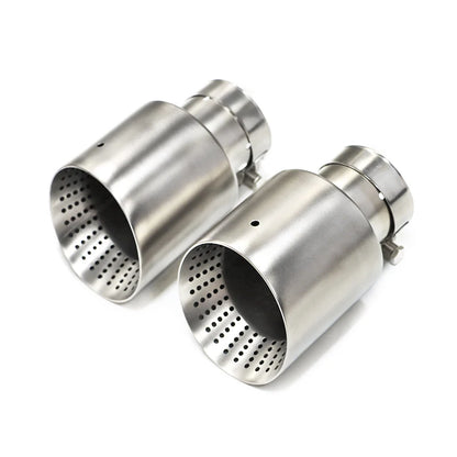 Matte Stainless Steel Car Exhaust Tip — Universal 60-63mm Muffler Nozzle for VW GTI MK7 Golf7