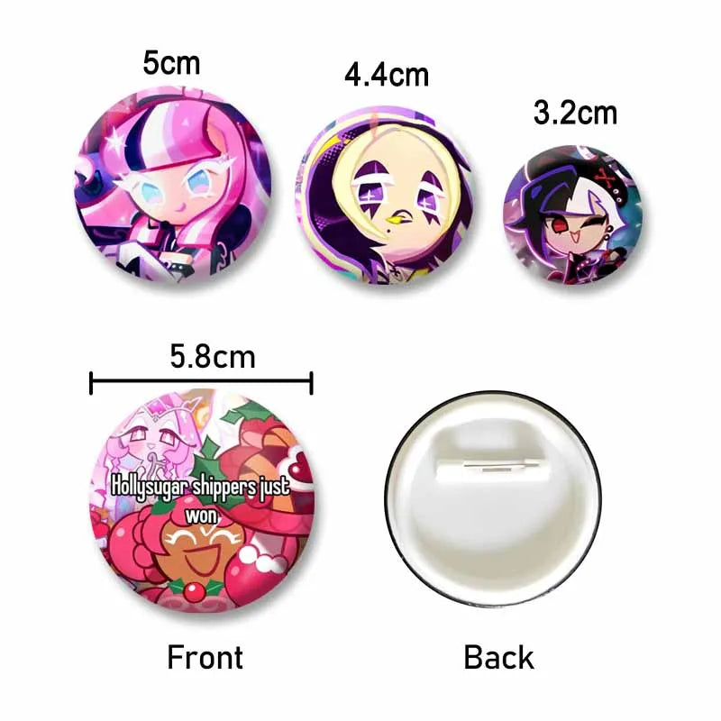 Cookie Run Kingdom Meringue & Jellyfish Enamel Badge – Round Brooch for Backpack, Jewelry Pin & Party Gift