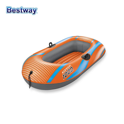 Bestway 61136/61140/61142/61146 Heavy-Duty Inflatable Kayak – 1-3 Person PVC Rafting Boat for Adventure & Thrilling Rides