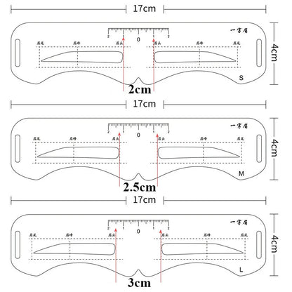 Reusable Eyebrow Stencil Set – Soft Ruler Brow Definer & Styling Template for Precise Grooming
