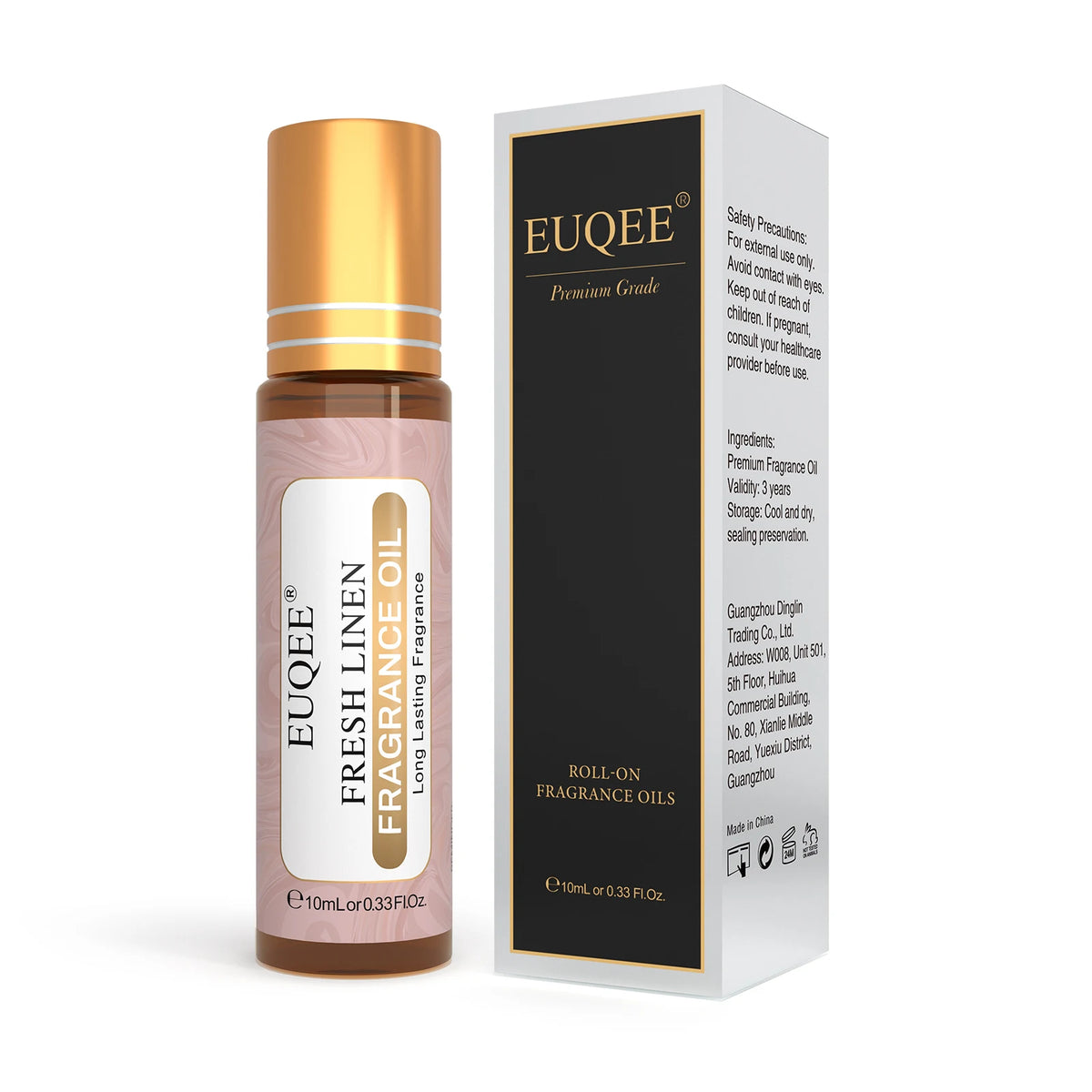 EUQEE 10ml Women's Roller Fragrance Oil - Coconut, Vanilla & Floral Aroma Scent Oil