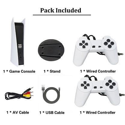 GS5 8-bit TV Video Game Console - AV Output, USB Plug & Play, Supports 200+ Nostalgic Games, Mini Classic Retro Game Station