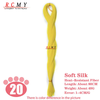 RCMY BJD/SD Doll Wig - Soft Blue Heat-Resistant Silk Synthetic Hair for 1/3, 1/4 & 1/6 Dolls