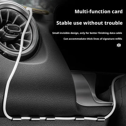 Universal Car Cable Holder - Strong Adhesive Wire Clip Organizer for USB Charger & Data Cable Management