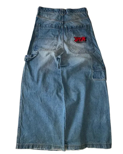 Y2K Baggy Jeans for Men & Women – 2000s Vintage Embroidered High-Quality Hip Hop Wide Leg Streetwear