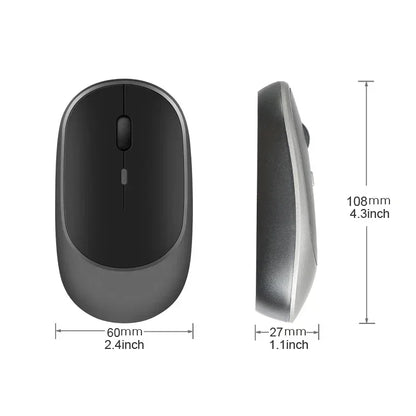 2.4GHz Wireless Gaming Mouse - Dual Modes, Bluetooth, Ultra-Low Power, Mute, Compatible with PC, Mac, and Laptops