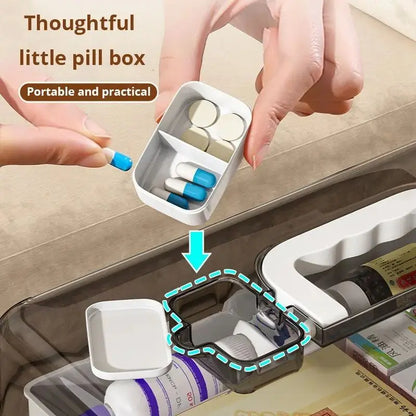 White Large Capacity Medicine Box – Multi-Layer Home Storage Organizer for Medicines