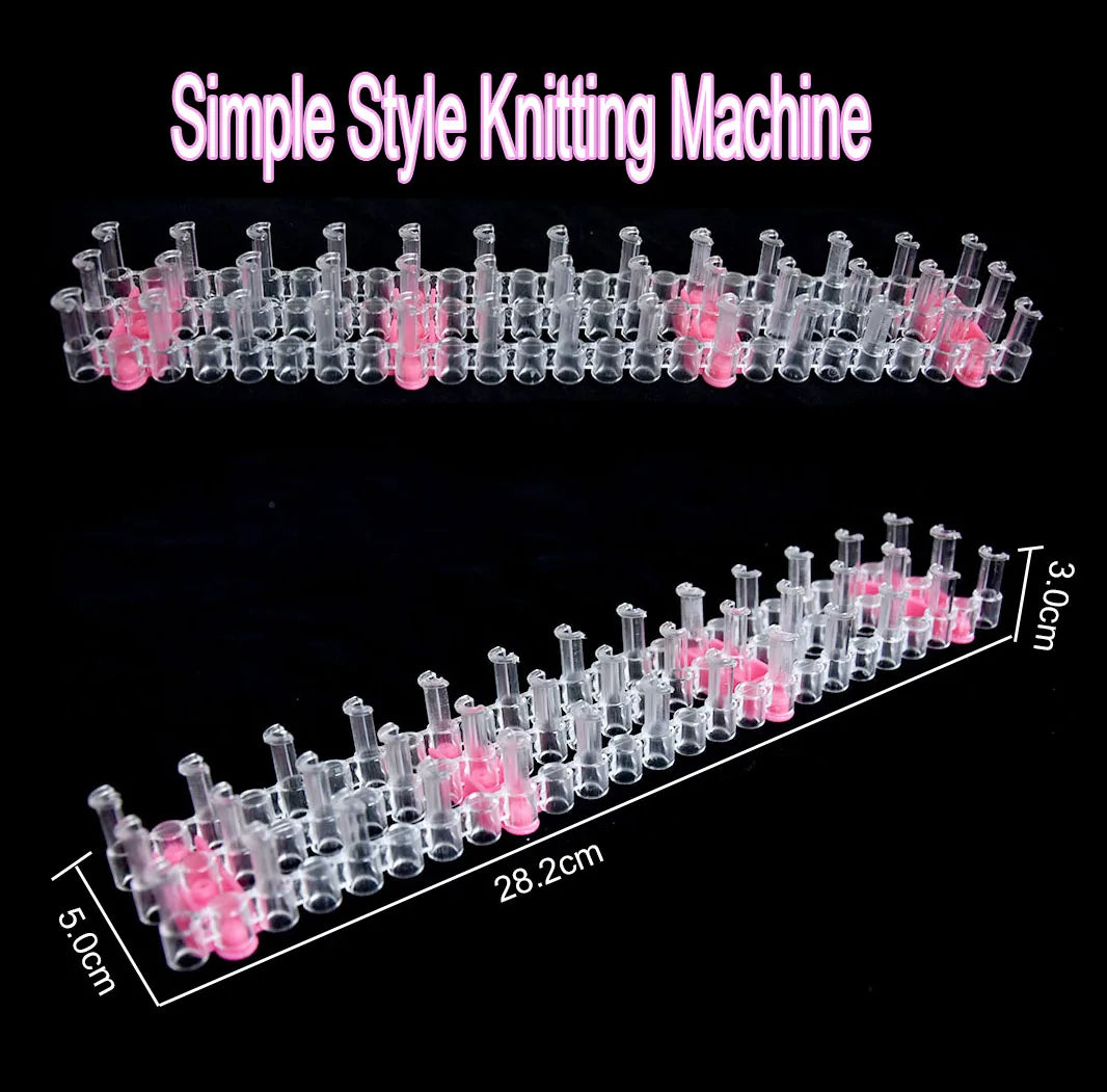 Fashion Rubber Loom Band Weaver Kit – DIY Elongated Knitting Machine with Bands, Hooks & Weaving Frame for Crafts and Toys