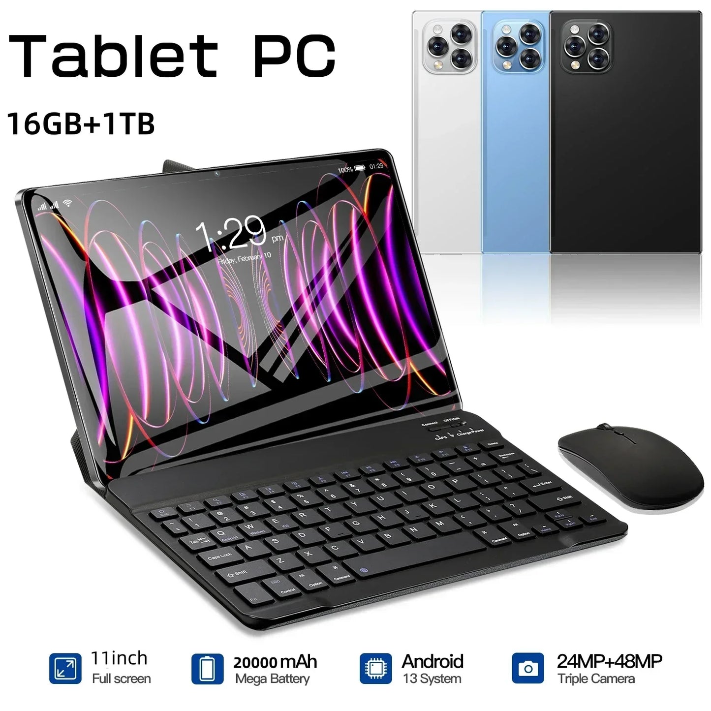 2025 15" Pro Android Tablet – Snapdragon 870, 22GB+2TB, 20000mAh, 5G Dual SIM, WiFi, HD 4K Mi Tab