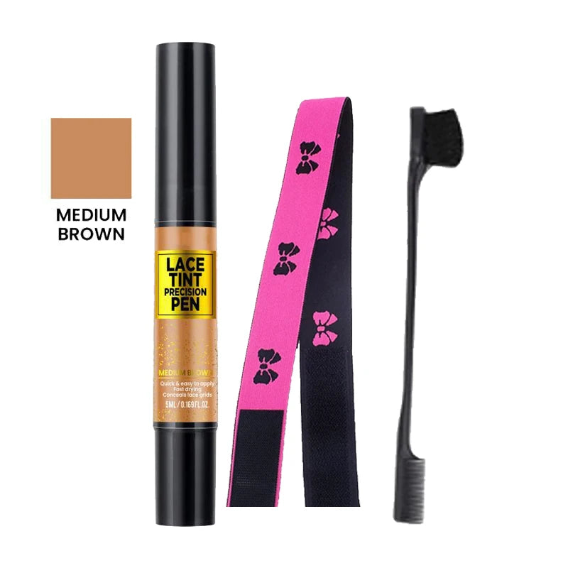 Tinted Lace Precision Parting Pen | Wig Lace Tint with Brush Applicator, Easy to Use & Long-Lasting Formula