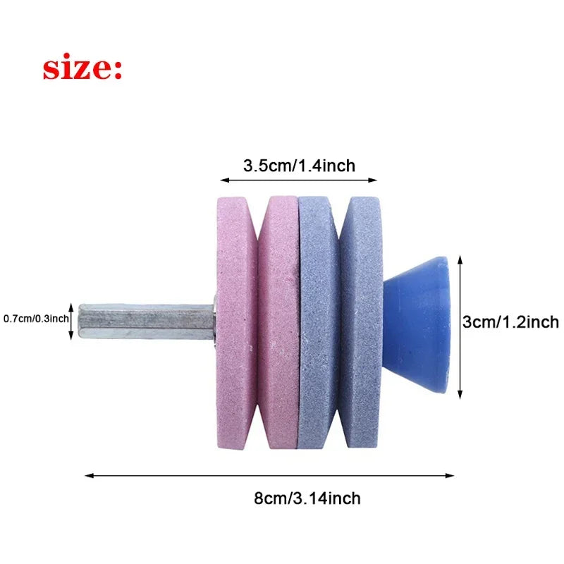 Universal Garden Tool Blade Sharpener - Rotary Drill Grinding Cutter for Lawnmower Knives & Outdoor Tools