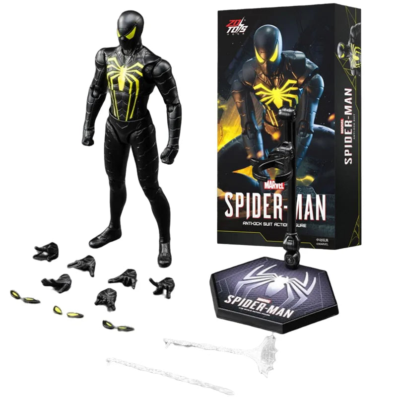 Spider-Man Action Figure - Miles Morales, Scarlet Spider, Hobie Brown & Iron Spider Collectible Toy Gift