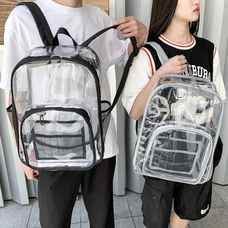 Transparent Shoulder Bag | Unisex Large Capacity Waterproof Multifunctional Backpack for Men & Women