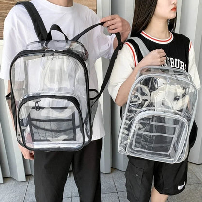 Transparent Shoulder Bag | Unisex Large Capacity Waterproof Multifunctional Backpack for Men & Women