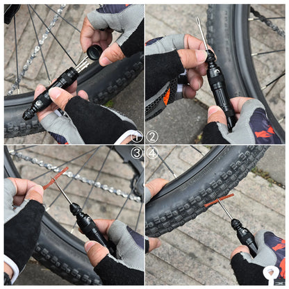 Portable Tubeless Bike Tire Repair Kit — Patch Kit for MTB & Road Bikes