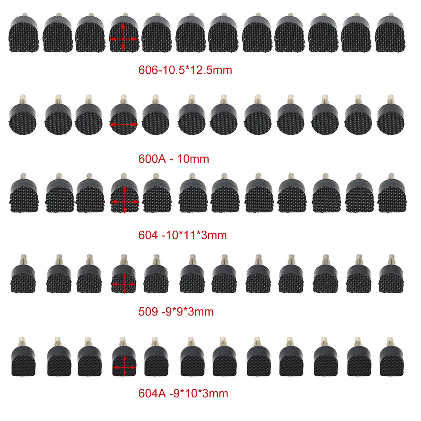 60Pcs High Heel Shoe Repair Tips - 5 Size Replacement Nails, Dowel Lifts & Heel Taps for Shoe Restoration