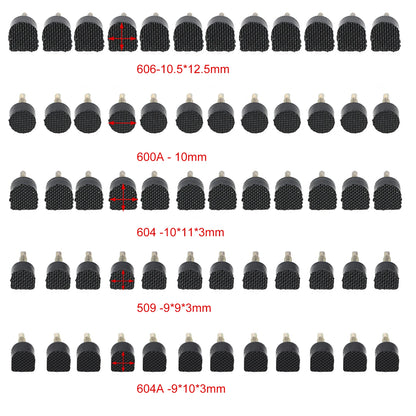60Pcs High Heel Shoe Repair Tips - 5 Size Replacement Nails, Dowel Lifts & Heel Taps for Shoe Restoration