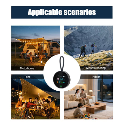 ANSIKI K5S Carbon Monoxide Detector - Portable 3-in-1 CO Monitor with Temperature & Humidity Sensor for Home, RV & Travel
