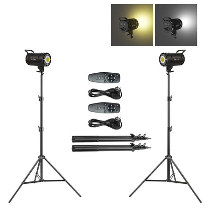 Bowens 135W LED Photography Studio Light Kit - Dimmable Video Lamp with 2m Tripod, 3000–6500K & 3 Colors