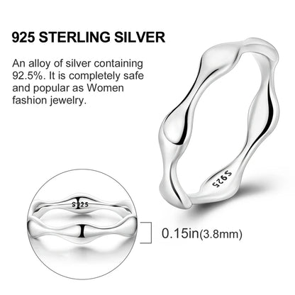 925 Sterling Silver Ring – Infinite Love Star & Moon Design for Women, Wedding Jewelry Gift