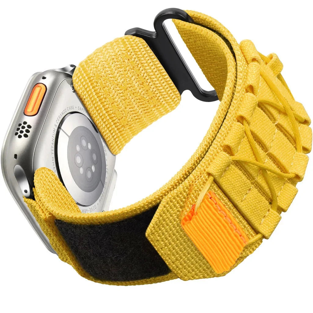 Tactical Nylon Strap for Apple Watch – Alpine Trail Loop Band for 40-49mm Series Ultra2, 11, 7-9, SE