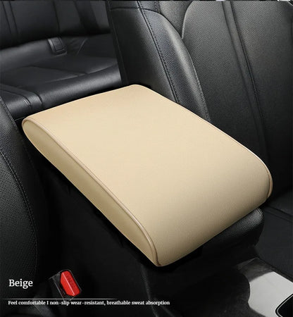 PU Leather Car Armrest Pad – Universal Heightened Center Console Cushion, Comfortable Armrest Cover (31cm x 20cm x 4.5cm)