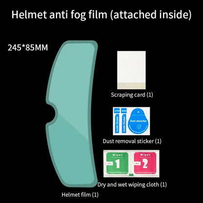 Universal Motorcycle Helmet Anti-Fog & Rainproof Film – Clear, Durable Nano Coating Sticker