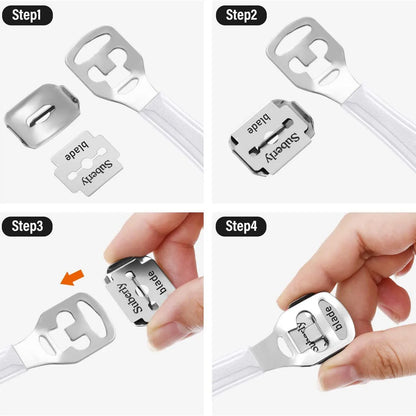 Foot Callus Shaver – Stainless Steel Heel & Hard Skin Remover with 10 Blades Pedicure Tool