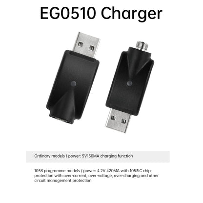 510 Smart USB Charger Adapter – Portable LED Indicator with Overcharge Protection for Battery Rod & Power Bank 4.2V/420mAh
