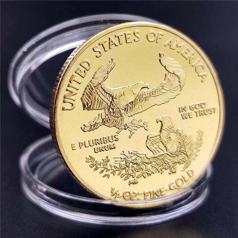 1/2 oz Fine Gold Collectible Coin — United States Statue of Liberty Challenge Coin, 2021/2016 New Year Gift