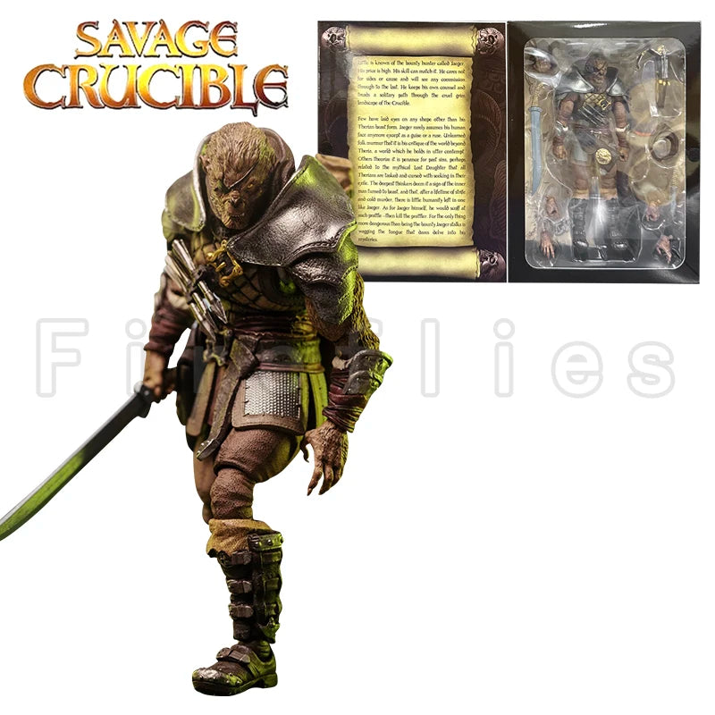 1/12 7-Inch Savage Crucible Action Figure — Harbinger Studios Wave 2 Jaeger Nashom Krieger Whoman Barbarian Anime Collectible Gift