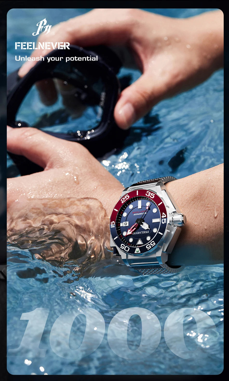 FeelNever Luxury Automatic Watch for Men – Fashion Business & Military Mechanical Waterproof Wristwatch