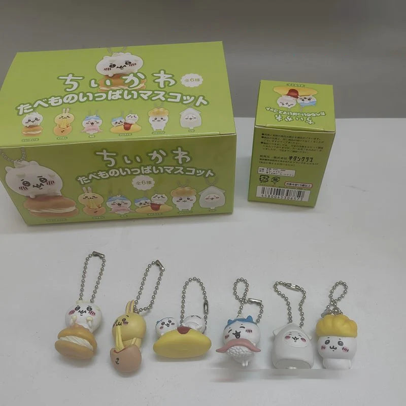 Chiikawa Random Figure Keychain Set – Cute Usagi, Hachiware, Momonga & Kurimanju Collectible Toy Gift for Kids