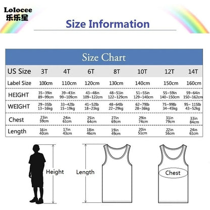 Girls Owl Print Tank Top - Sleeveless Cotton Sports Vest Shirt for Kids 3-14 Years