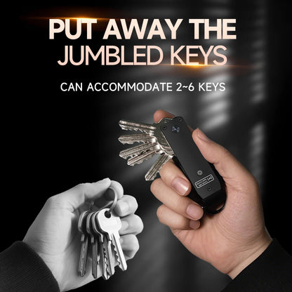 AirTag Key Holder - Built-In Tracker Keychain for 2–3 Keys, GPS Key Finder for Men & Women (iOS Only)