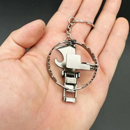 Mini Mouse Trap Keychain - Stainless Steel Clip Key Ring, Novelty Bag Charm, and Creative Gift Accessory