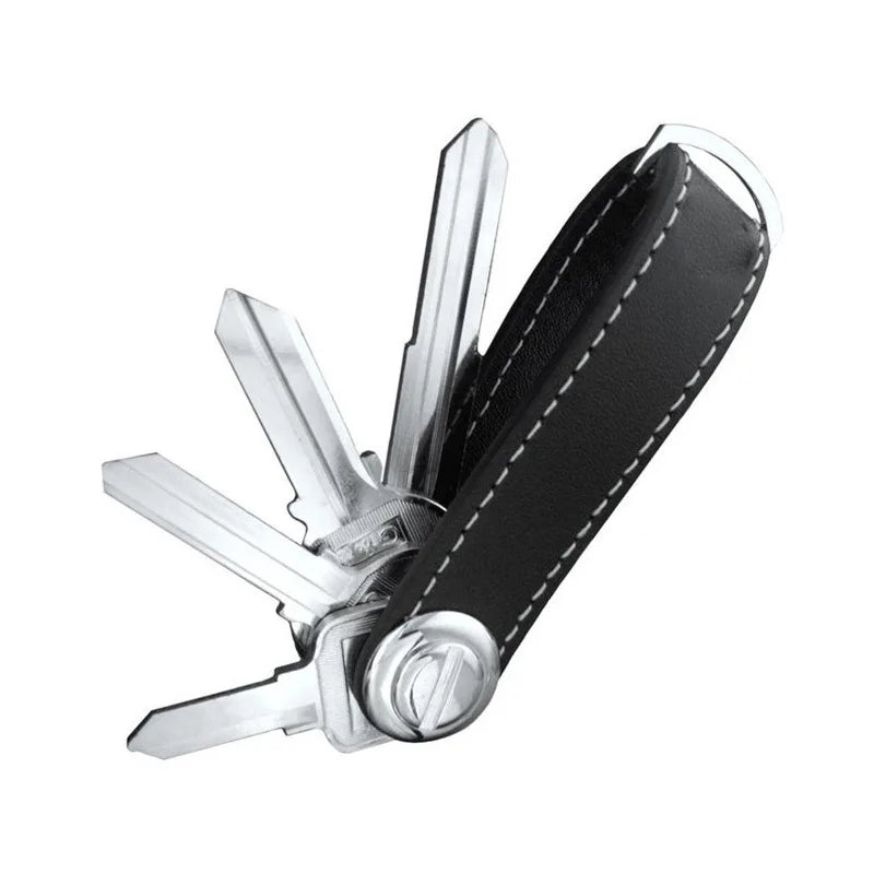Leather Car Key Pouch – Wallet Case & Key Organizer with Chain for Smart Keys