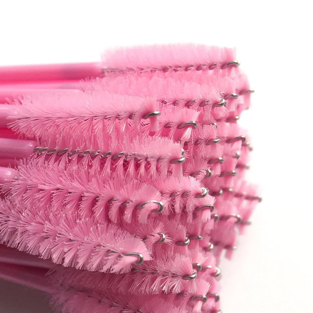ANNAFRIS 50pcs Disposable Eyelash & Eyebrow Brushes — Soft Crystal Lash Extension Mascara Wands Makeup Tools