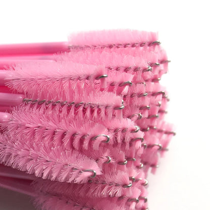 ANNAFRIS 50pcs Disposable Eyelash & Eyebrow Brushes — Soft Crystal Lash Extension Mascara Wands Makeup Tools