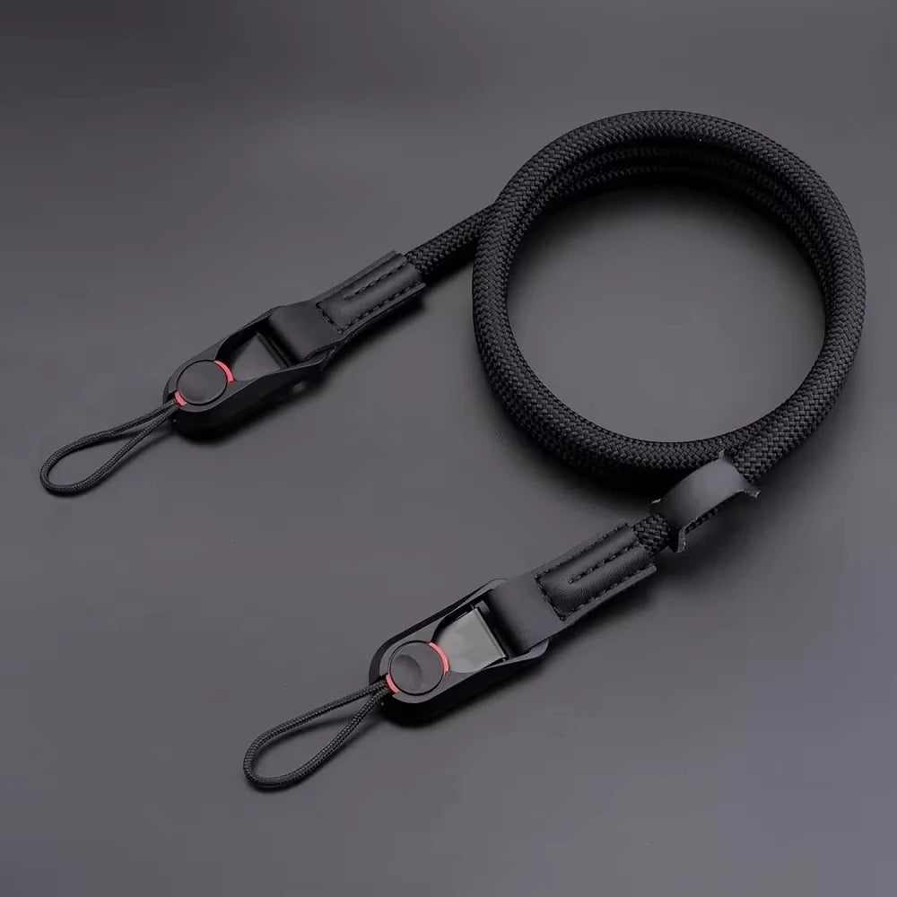 Adjustable Camera Shoulder Strap - Quick Release Detachable Round Rope Strap for DSLR and Mirrorless Cameras