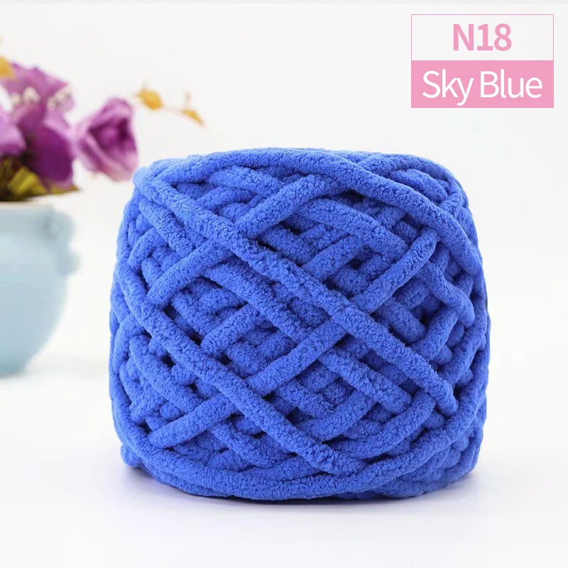 QJH Chunky Blanket Yarn – Luxury Thick Polyester Jumbo Knitting & Crochet Yarn for Blankets & Pillows, 100g Ball