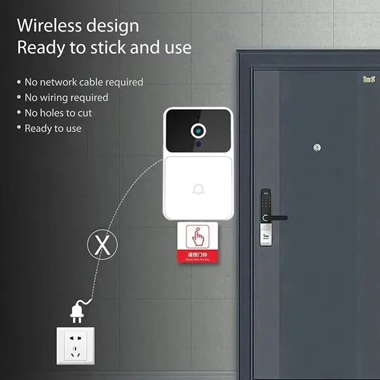 WiFi Video Doorbell Camera – Wireless HD Security, Night Vision, Two-Way Intercom, Voice Changer for Smart Home
