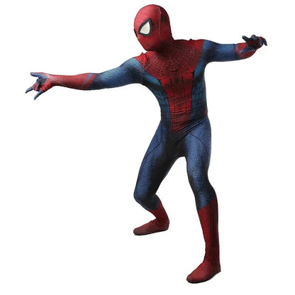 Men's Spider Superhero Halloween Costume - 3D Printed Cosplay Jumpsuit with Mask and Headpiece
