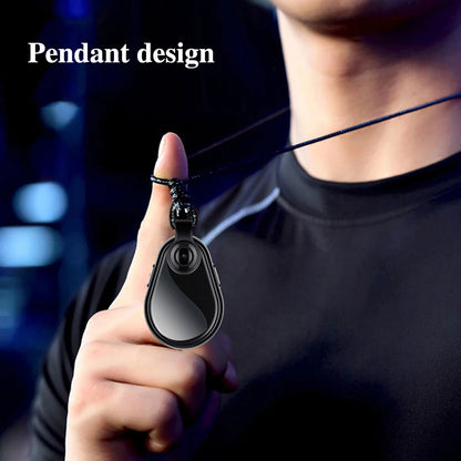 1080P Mini Hidden Action Camera - Wide Angle Portable Necklace Audio & Video Recorder with 8–128GB Support