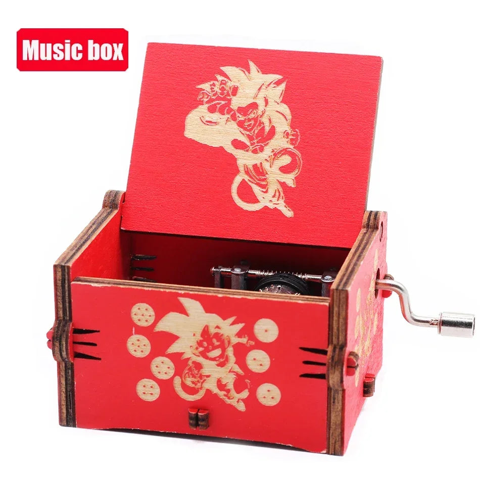 Wooden Hand Crank Jurassic Park Music Box – Classic Theme Melody Gift for Kids & Collectors